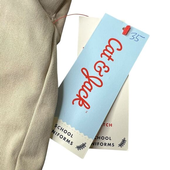 NEW Cat & Jack Girls' Pleated Khaki Uniform Skort Size 5 - Picture 2 of 11